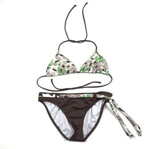 Billabong 2 Piece Halter Bikini Bathing Swim Suit